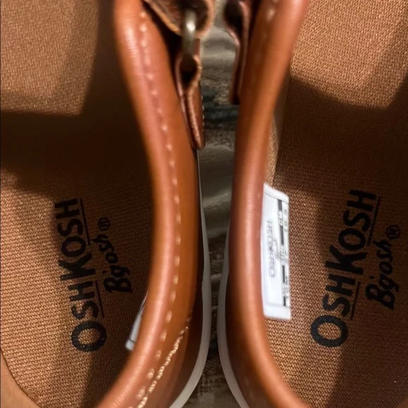 OshKosh B'gosh Brown and White Dress Shoes with Strap - Picture 7 of 7